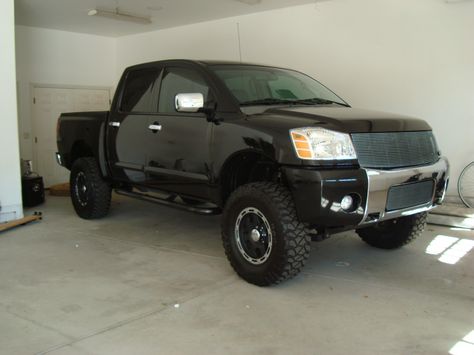 v8 titan truck | Click image for larger… 2006 Nissan Titan, Nissan Titan, Black Exterior, Grey Leather, Nissan, Monster Trucks, Trucks