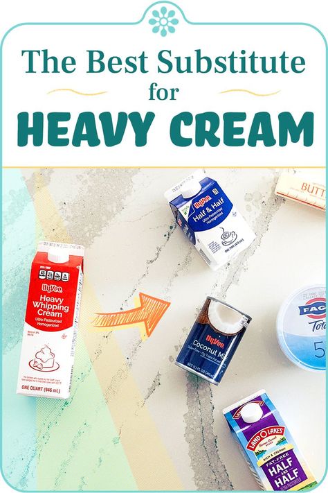 The Best Substitutes for Heavy Cream Lactose Free Heavy Cream, Vegan Heavy Cream, Heavy Cream Substitute, Icebox Pie, Lactose Free Recipes, Vegan Substitutes, Making Whipped Cream, Baking Substitutes, Food Substitutions