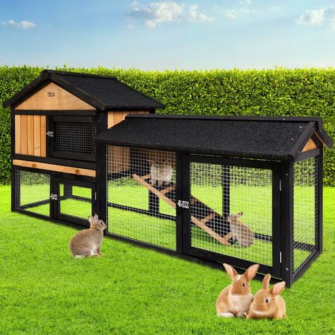 hutch for winter, rabbit hutches, rabbit hutch ramp, rabbits hutch, homemade hutch, outdoor rabbit hutch, rabbit hutches, rabbit hutch, rabbit hutch cover, hutch accessories, rabbit hutch design, indoor hutch, outdoor hutch, rabbit hutches, rabbit hutches, large hutch, rabbit hutches Rabbit Stuff, Outdoor Rabbit Hutch, Rabbit Ideas, Small Farms, Wooden Items, How To Waterproof Wood, Rabbit Hutch, Asphalt Roof, Cosy Bedroom