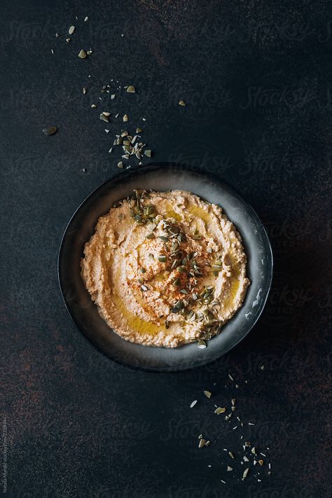 Hummus Product Photography, Hummus Photography, Hummus Bowl, Hummus And Pita, Rustic Photography, Light Food, Food Stock, Homemade Hummus, Cold Appetizers