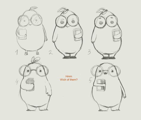 Construction Character Design, Cartoon Characters Simple, Simple Animated Characters, Cute Monsters Illustration, Avocado Character Design, Cute Simple Character Design, Simple Game Character Design, Cute Simple Characters, Lemur Character Design