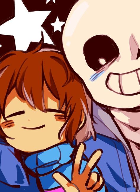 Frisk et Sans-Undertale Skeleton