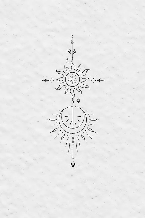 Forearm Tattoos Linework, Summer Solstice Tattoo, Celestial Spine Tattoos For Women, Sun And Moon Fine Line Tattoo, Sun And Moon Tattoo Back, Live By The Sun Love By The Moon Tattoo, Below Elbow Tattoo, Gratitude Symbol Tattoo, Celestial Spine Tattoo