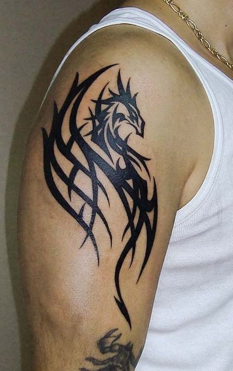 Dragons Tattoo, Dragon Tattoos For Men, Mens Shoulder Tattoo, Men Tattoos, Dragon Tattoos, Dragon Tattoo Designs, Celtic Tattoos, Tattoo Designs And Meanings, Hot Tattoos