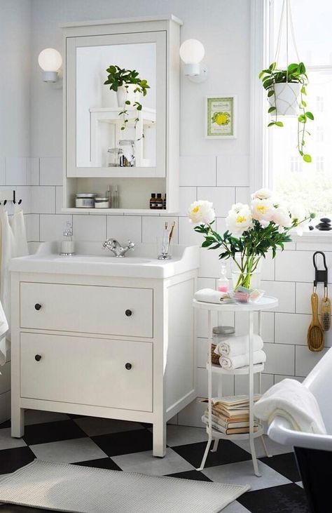 Finding a diamond in the rough at Ikea pretty much feels like winning the home decor lottery- so we spent a Saturday strolling the maze so you don’t have to. Here, the best Ikea finds for every room right now. Stile Joanna Gaines, Easy Bathroom Updates, Ideas Baños, Ikea Finds, Ikea Bathroom, Ikea Hemnes, Bad Inspiration, Shabby Chic Bathroom, Best Ikea