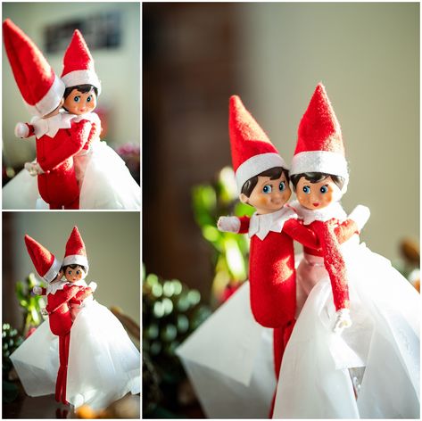 Dash + Sparkle | Married | Elf on the Shelf Wedding - Polar Square Designs Christmas Elf Costume Diy, Diy Elf On The Shelf, Diy Elf Costume, Diy Christmas Elves, Diy Elf, One Shoulder Dresses, Christmas Elf Costume, Elf Dress, Trendy Interior Design