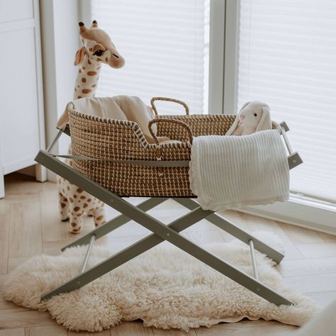 Discover the beautiful Natural Seagrass Moses Basket: ⭐ Made from sturdy woven seagrass ⭐ Coloured cotton handles ⭐ For babies up to 6 months ⭐ Easily flat-packed for travel ⭐ Breathable, confortable & strong ⭐ Includes mattress, liner, fitted sheet - https://www.mokee.co.uk/collections/natural-seagrass-moses-basket - #wearemokee #mosesbasket #mumsofinstagram #mumlife #mamatobe #nurseryfurniture #nurseryinspo #nurserydecor #babysleep #babycrib #babysleeptips #ukmums #pregnancy Stand For Moses Basket, Mattress Stand, Moses Basket Bedding, Cot Bed Mattress, Basket Stand, Moses Basket Stand, Natural Mattress, Seagrass Basket, Chair Pillow