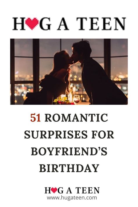 These gift ideas and romantic surprises for boyfriend's birthday are sure to make it a day he will cherish forever. #cherish #birthdayfun #surprise #romanticsurprise #boyfriend Romantic Surprise For Boyfriend, Boyfriends Bday, Ideas To Surprise Your Boyfriend, Surprises For Boyfriend, Boyfriend's Birthday, Surprise Your Boyfriend, Teen Boyfriend, Teen Relationships, Surprise Boyfriend