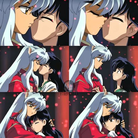 Inuyasha And Kagome Kiss, Inuyasha X Kagome, Inuyasha And Kagome, Kagome And Inuyasha, Inuyasha, The Movie, Kiss, Quick Saves