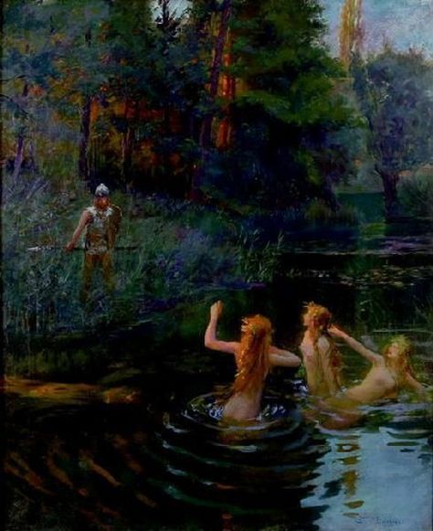 Water Spirit, Rennaissance Art, Water Nymphs, Three Women, Romantic Art, Mermaid Art, Ethereal Art, Classical Art, Gustav Klimt