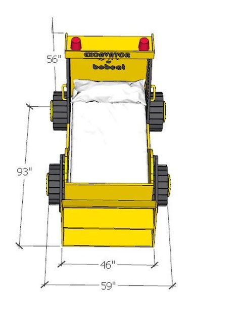 Excavator Bed, Assembly Instructions, Kid Beds, How To Build, Kids Bedroom, Mattress, Pet Supplies, Display Homes, Paper Party Supplies