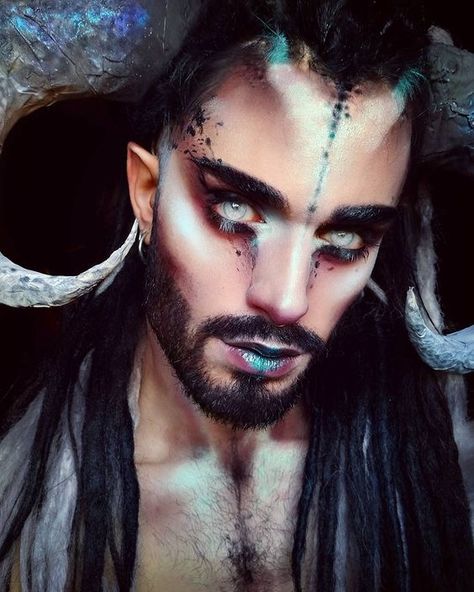 Pin by Matthew Schmidt on Makeup in 2020 | Dark fairy makeup, Makeup, Fairy  fantasy makeup Dark Fantasy Makeup, Faun Makeup, Dark Fairy Makeup, Drag King Makeup, Halloween Hombre, Demon Makeup, Demon Costume, Halloween Makeup Diy, High Fashion Makeup