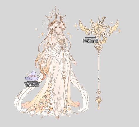 Goddess Oc Outfit, Deity Oc Art, Goddess Outfit Art, Goddess Outfit Ideas Drawing, Godly Character Design, Goddess Oc Art, Goddess Dress White, Goddess Drawing Reference, Goddess Outfit Drawing