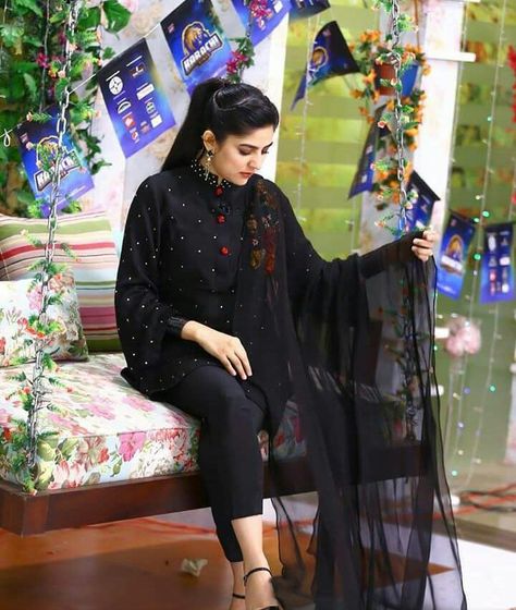 Sanam baloch in black dress Sanam Baloch Dresses, Black Lovers, Patiala Suit Designs, Indian Women Fashion, Lace Dress Design, Frock Fashion, Kurta Style, Salwar Dress, Patiala Suit