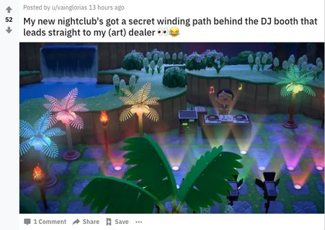 Dj Ideas, Acnh Inspo, Dj Booth, Island Ideas, Night Club, Animal Crossing, Dj, Animals, Art