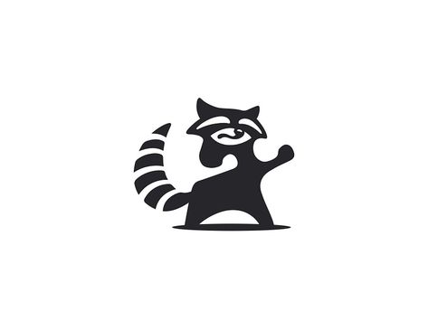 Raccoon Bandit Logo by Nagual on Dribbble Raccoon Logo Design, Raccoon Logo, Raccoon Illustration, Team Builders, College Football Teams, Illustration Style, Racoon, Mascot Design, Minimalist Logo