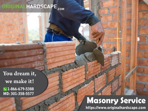 Our Masonry Experts Serving Northern VA provides high-quality masonry service DC along with the durable material. Hire Original Hardscape for your next project!. #Fence_Service_in_Rockville_MD  #Fence_service_fairfax_VA #Fence_service_laurel_MD #Fence_service_in Bowie_MD  #Fence_service_Pg_county_MD Brick Mason, Chinese Wall, Masonry Work, Construction Techniques, Brick Masonry, Stone Masonry, Animal Crafts For Kids, Thousand Oaks, Concrete Blocks