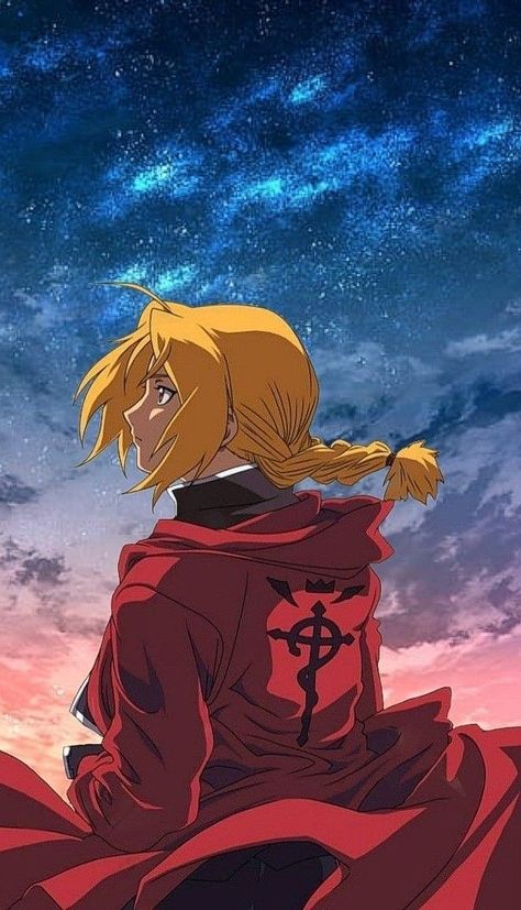 Edward Elric, Fullmetal Alchemist Brotherhood, Fullmetal Alchemist, Anime Character, Red, Hair, Anime