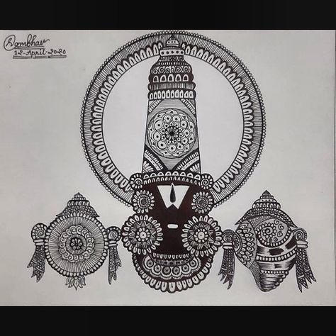 Try it and share your feedback ...and don't forget to follow.... Venkateswara Swamy Mandala Art, Balaji Mandala Art, Drawing Of God, Goddesses Art, Dust Painting, 3d Relief Art, Mandala Arts, Mandala Sketch, Cloth Painting