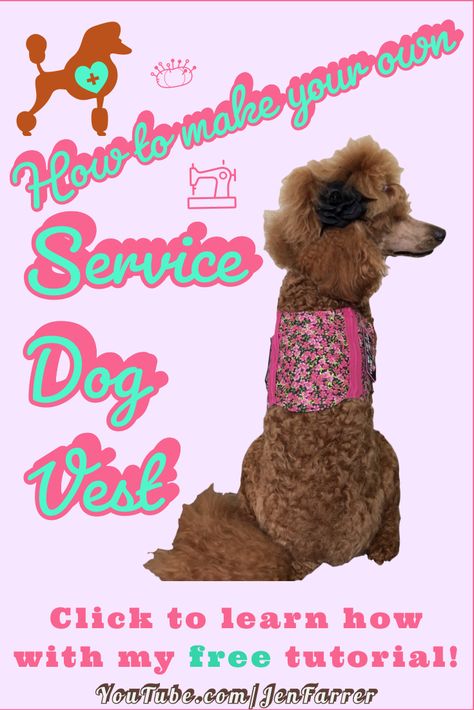 How to sew your own service dog vest Tutorial. #diy #servicedog #servicedogtraining #sewingtutorial #servicedoggear #dogs Service Dog Vest Sewing Pattern, Diy Service Dog Vest Pattern, How To Make A Service Dog Vest, Diy Dog Vest, Service Dog Cape Pattern, Diy Service Dog Vest, Service Dog Vest Template, Service Dog Vest Pattern, Dog Vest Diy