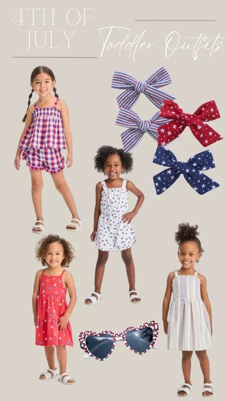 4th of July toddler girl outfits ideas Bedazzled Glasses, Girl Outfits Ideas, 4th Of July Toddler, Gift Guides, Toddler Girl Outfits, Outfits Ideas, Toddler Outfits, Gift Guide, Toddler Girl