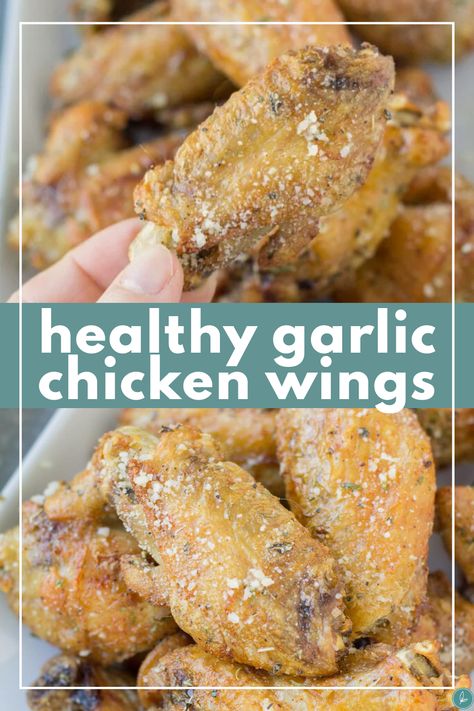 Low Calorie Chicken Wing Recipes, Low Sodium Wing Sauce, Low Sodium Chicken Wings, Healthy Garlic Chicken, Healthy Wings Recipe, Chicken Wings Keto, Paleo Chicken Wings, Low Carb Chicken Wings, Healthy Chicken Wings