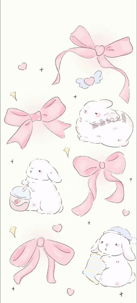 Bunny Coquette Wallpaper, Coquette Bunny Wallpaper, Bunny Pink Aesthetic, Bunny Wallpaper Desktop, Kawaii Bunny Wallpaper, Dollcore Wallpaper, Cute Iphone Wallpaper Tumblr, Hello Kitty Wallpaper Hd, Rabbit Wallpaper