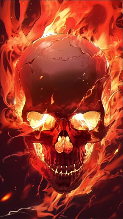 Skull In Flames, Ghost Rider Tattoo, Skull Artwork Illustrations, Inspiring Drawings, Black Skulls Wallpaper, Ghost Rider Pictures, Mystic Illustration, Grim Reaper Art, Skeleton Illustration