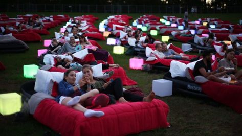 August is going to be extra awesome this year, as the Bed Cinema will be coming to Colorado to offer the most comfortable outdoor movie experience in the world! Bed Cinema, Pop Up Cinema, Rooftop Cinema, Outdoor Movie Theater, Open Air Cinema, Breathtaking Scenery, Outdoor Cinema, Outdoor Theater, Drive In Theater