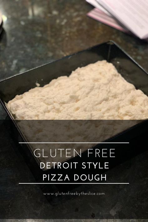 Chicago Pizza Dough Recipe, Detroit Style Pizza Dough, Detroit Pizza Recipe, Gluten Free Pizza Dough Recipe, Detroit Style Pizza Recipe, Detroit Style Pizza, Gluten Free Pizza Recipes, Dental School Graduation, Gluten Free Pizza Dough