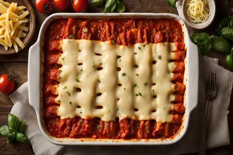 Dump and Bake Manicotti Pasta: Easy & Delicious Recipe Easy Dump And Bake Manicotti, Dump And Bake Manicotti Pasta, Dump And Bake Manicotti, Baked Manicotti, Manicotti Pasta, Cheese Manicotti, Dump And Bake, Pasta Easy, String Cheese