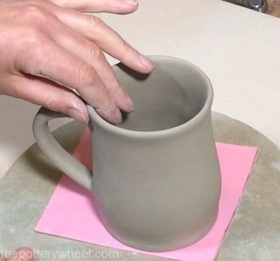 Clay Cup Template, Handbuild Pottery Mugs, Hand Built Coffee Mugs, How To Hand Build A Mug, Making A Mug Pottery, Handbuilding Pottery Mugs, Slab Built Pottery Mugs, Hand Building Pottery Mugs, Hand Building Mug Ideas