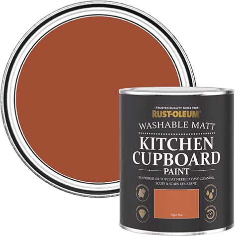 Rust-Oleum Purple Kitchen Cupboard Paint in Matt Finish - Iris 750ml : Amazon.co.uk: DIY & Tools Kitchen Cupboard Paint, Tiger Tea, Matt Kitchen, Cupboard Paint, Kitchen Cupboards Paint, Off White Kitchens, Gloss Kitchen, Kitchen Cupboard Doors, Purple Kitchen