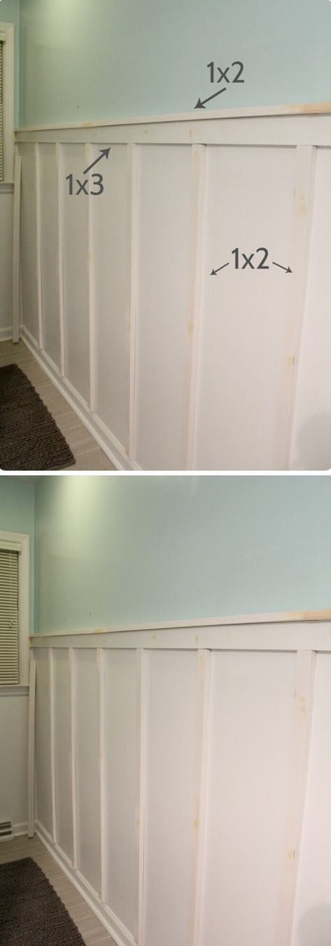 27+ Amazing Wainscoting Ideas for Your New Home 36 Farmhouse Dining Room Wainscoting, Half Wall Decor, Log Decor, Wainscoting Ideas, Painted Wainscoting, Beadboard Bathroom, Beadboard Wainscoting, Dining Room Wainscoting, Half Walls