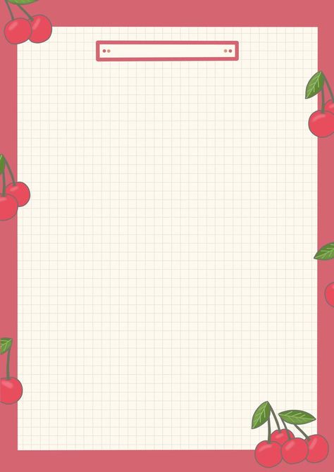 Cherry Notepad Fruity collection | Note writing paper, Writing paper printable, Writing paper printable stationery Memopad Printable Aesthetic, Memo Paper Aesthetic, Note Pad Aesthetic, Goodnote Paper, Goodnote Template, Sampul Notebook, Memo Pad Design, مشروعات العلوم, Penanda Buku