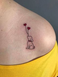 Cute Puppy Tattoo Ideas, Dog Heart Tattoo, Dog Tattoos For Women, Dog Line Art Tattoo, Chihuahua Tattoo, Puppy Tattoo, Small Dog Tattoos, Crazy Tattoos, Tiny Wrist Tattoos