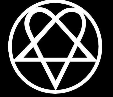 Him Heartagram Sticker, Decal, Music Car Band Laptop iPhone Truck Window Fun Him Heartagram, Zombie Logo, Bam Margera, Goth Bands, Band Patches, Sketch Tattoo Design, Ville Valo, Custom Vinyl Decal, Lil Uzi