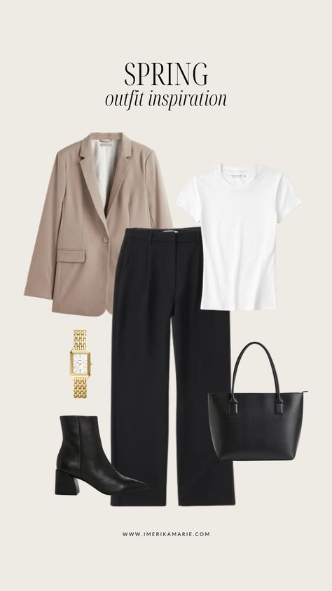 Spring 2023 Capsule Wardrobe, Spring 2023 Capsule, Erika Marie, Capsule Wardrobe Outfit Ideas, White Tee Jeans, Mode Hijabi, Capsule Wardrobe Outfits, Spring Capsule, Look Formal