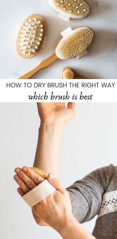 How To Dry Brush, Benefits Of Dry Brushing, Dry Brushing Skin, Dry Body Brushing, Skin Brushing, Essential Oil Roller Bottle, All Natural Skin Care, Dry Brush, Essential Oil Roller