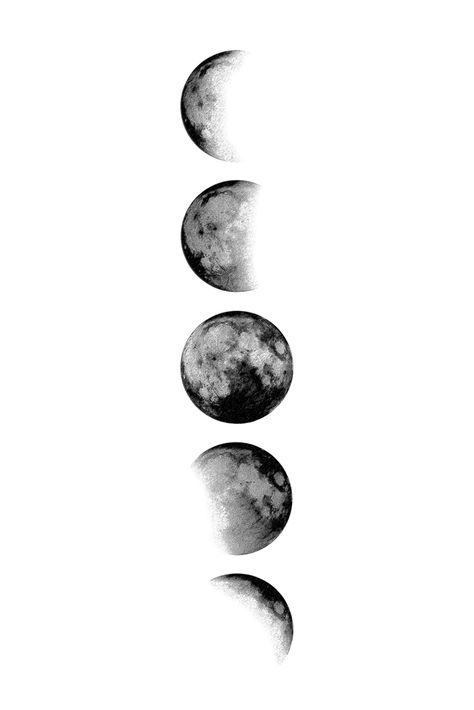 Elegida Aesthetic Wall Decor Bedroom Pictures Printable, Photo Wall Collage Black And White, Moon Fazes Tattoos, White Moon Aesthetic, Moon Phase Aesthetic, Moon Fazes, Moon Phases Wallpaper, Moon Collage, Moon Phase Art