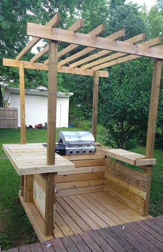 Outdoor Cooking Area, Outdoor Kitchen Countertops, Grill Gazebo, Outdoor Kitchen Bars, Outdoor Kitchen Plans, Outdoor Kitchen Appliances, Backyard Bar, Diy Outdoor Kitchen, Pergola Plans