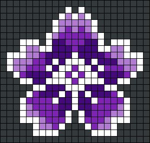 Alpha pattern #39276 variation #81065 | BraceletBook Small Flower Perler Bead Patterns, Alpha Bead Pattern, Pixel Art Pattern Flower, Perler Flower Patterns, Pixel Flower Art, Purple Perler Bead Patterns, Flower Perler Bead Patterns, Pixel Art Templates Pattern, Pixel Art Fleur