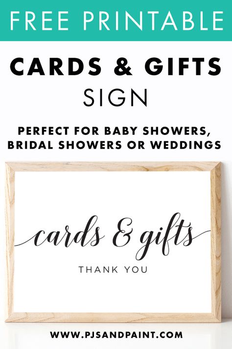 Free printable cards and gifts sign, wedding signs, baby shower signs, bridal shower signs. Cards & gifts Wedding Thank You Signs, Free Printable Bridal Shower Signs, Free Printable Wedding Signs, Baby Shower Gifts Signs, Gifts Cards Sign Wedding, Thank You Card Sign Gift Table, Gift And Card Table Sign, Cards And Gifts Sign Free Printable, Baby Shower Gifts And Cards Sign