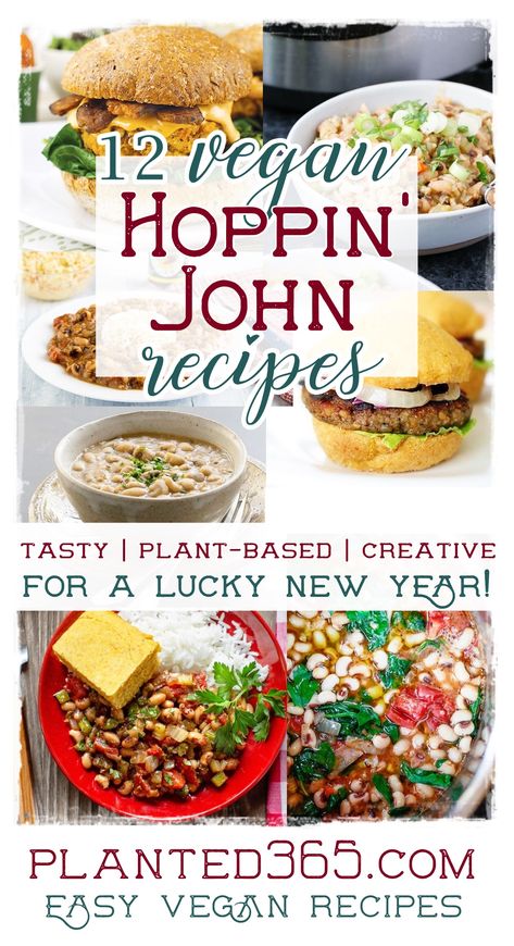 Vegan Hoppin John Recipes are a tasty way to celebrate a lucky New Year! These delicious recipes incorporate all the traditional flavors of the black-eyed peas and greens in creative, unexpected, and delectably untraditional ways. Vegan Hoppin John, Hoppin John Recipe, Healthy Jambalaya, Easy Delicious Dinner Recipes, Healthy Stew, Sausage Appetizers, Hoppin John, Healthy Fiber, Meatless Monday Recipes