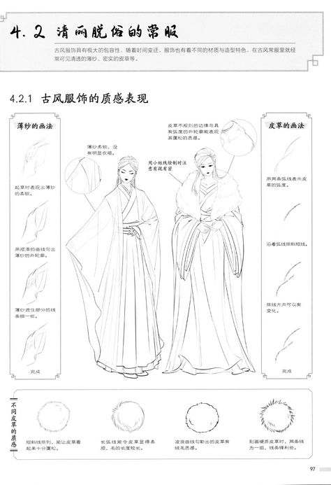 Ancient Chinese Clothing Drawing, Drawing Face Expressions, Clothes Reference, Anime Tutorial, Manga Drawing Tutorials, Art Basics, Guided Drawing, Body Drawing, Anatomy Reference