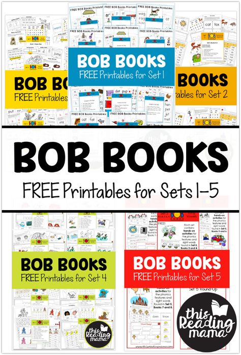 Read Books For Free, Book Printables, Free Printables For Kids, Reading Printables, Bob Books, Decodable Books, Phonics Books, Books For Free, Printables For Kids