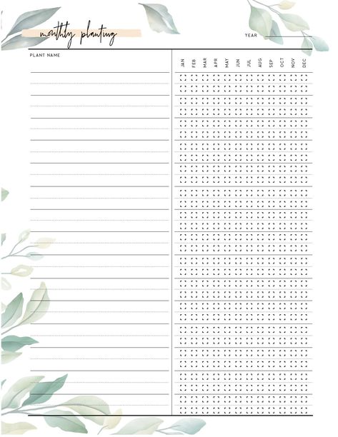 Plant Journal Template, Gardening Worksheets, Garden Journal Template, Free Garden Planner, Vegetable Garden Planner, Plant Journal, Garden Calendar, Activities Worksheet, Garden Planner