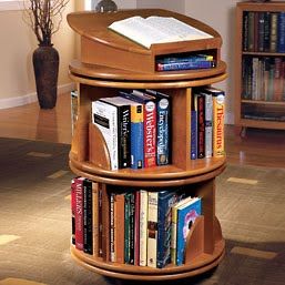 round bookcase Round Bookcase, Interesting Furniture, Revolving Bookcase, Bookcase Wood, Book Stand, Wood Bookcase, Corner Cabinet, Home Libraries, Household Decor