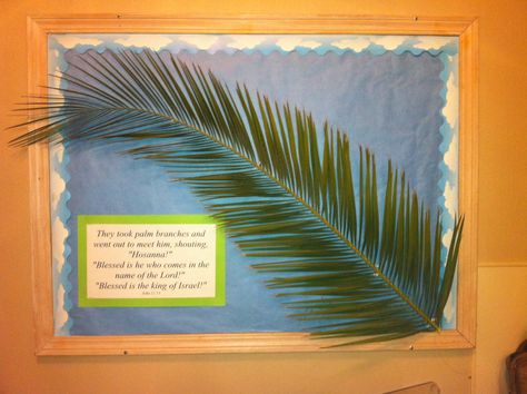 Palm Sunday bulletin board Palm Sunday Bulletin Board, Easter Bulletin Boards, Palm Branch, Church Bulletin Boards, Bulletin Board Ideas, Church Bulletin, Palm Sunday, Diy Hair Care, Church Ideas