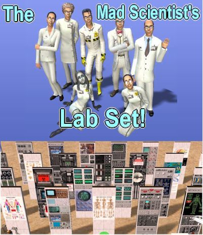 Mod The Sims - Laboratory Set Walls-Floors and outfits Sims 4 Science Lab Cc, Ts4 Scientist Cc, Scientist Sims 4 Cc, Sims 4 Laboratory, Sims 4 Scientist Cc, Mad Scientist Laboratory, Scientist Laboratory, Mad Scientist Lab, Ginger Snap